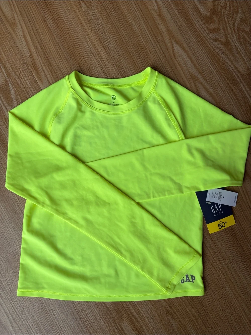GAP Kids Neon Yellow Long Sleeve Swim Rashguard